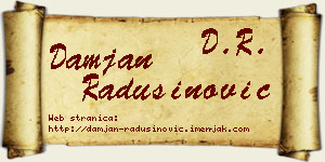 Damjan Radusinović vizit kartica